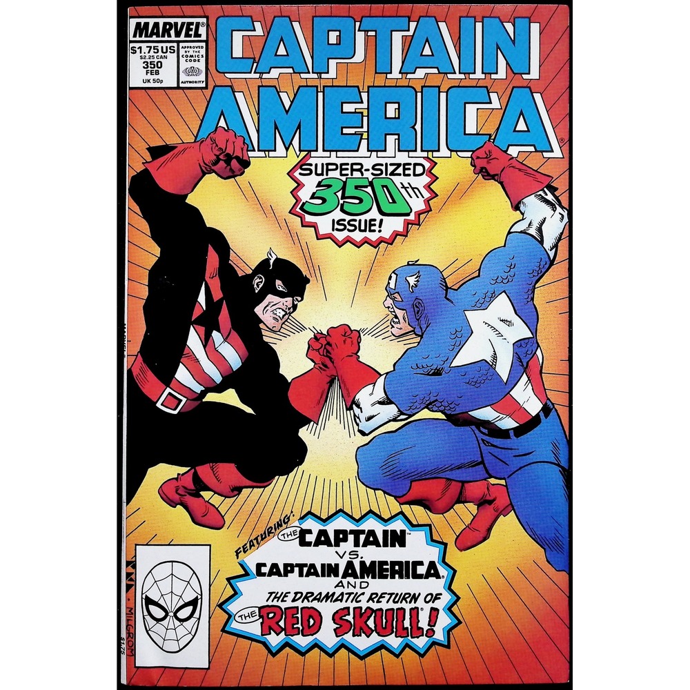 Captain America #350 Direct Edition John Walker Red Skull Marvel Comic Book 1988